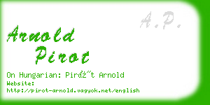 arnold pirot business card